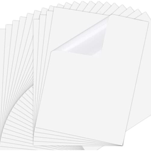 25 Sheets 8.3X11.6 Inch Inkjet Sticker Paper, Printable Transparency Film Quick Dry Paper Label for Inkjet Printers