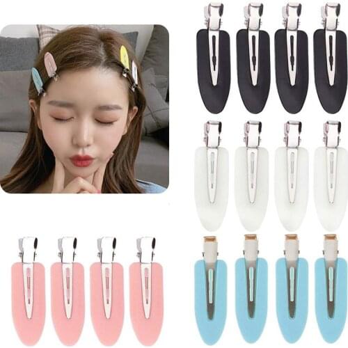 4PCS Seamless No Bend Hair Clips Barrettes Hair Styling Bangs Clip Makeup No Crease Hair Clip FashionHair Clips