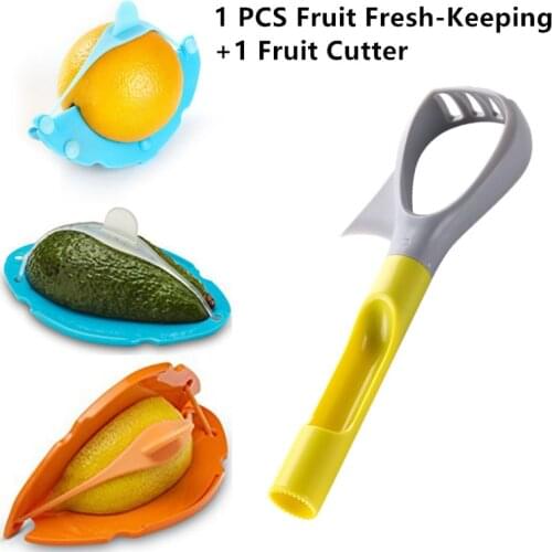 5 in 1 Avocado Slicer Grind Apple Fresh-Keeping Lemon Saver Keeper Portable Half Fruit Keeper 2021 Kitchen Gadget Inteligents