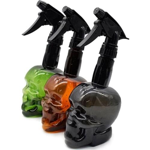 500ml Hairdressing Spray Bottle Refillable Skull Haircut Hair Salon Water Mist Sprayer Barber Styling Cutting Tool Dropship New