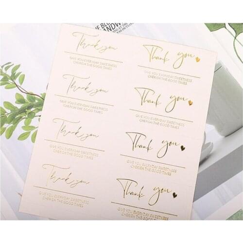 Free Shipping 800pcs/lot THANK YOU Wedding Favors Party Handmade Square Stickers Envelope Seal Stationery Sticker