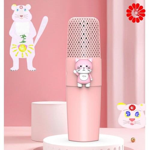 Wireless Bluetooth Cute Cartoon Condenser Microphone Audio Integrated K Gebao Mobile Bluetooth Microphone