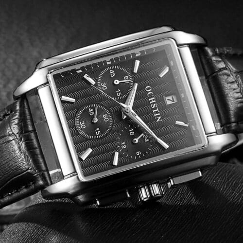 OCHSTIN Chronograph Mens Watch Men Watches Male Casual Top Brand Luxury Quartz Wristwatch Clock Military Clocks Stopwatch 063