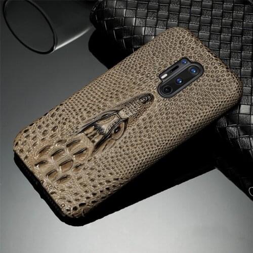 Genuine 3D Dragon Head Leather Phone Case For Oneplus 8 Pro 8T 7T 7 6T 6 7 Pro 7T Pro 5T 5 Nord Cover for One plus 7Pro 5 8Pro
