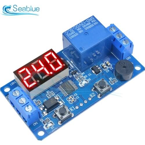 DC 12V LED Digital Time Delay Relay Module Timer Relay Time Control Switch Trigger Timing Board PLC Automation Car Buzzer
