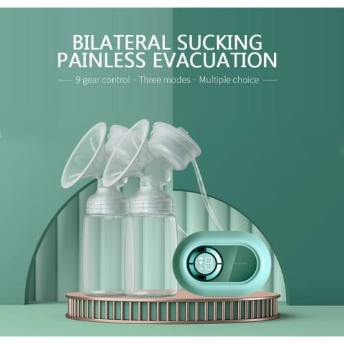 Bilateral Electric Breast Pump Breast Pumping Milk Maker High Suction Automatic Massage Postpartum Baby Lactation Accessories