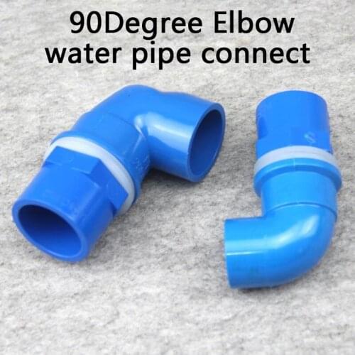 90Degree Elbow PVC Aquarium Inlet Outlet Fitting Joint Head Water Pipe Fitting Connector For Fish Tank 1 Pcs
