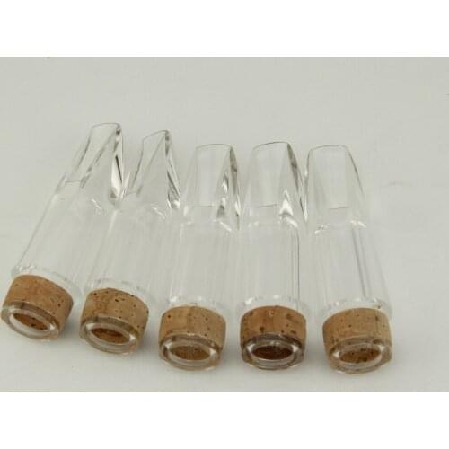 5PCS Crystal Clarinet, Clarinet Mouthpiece Transparent High-grade +Dental pad