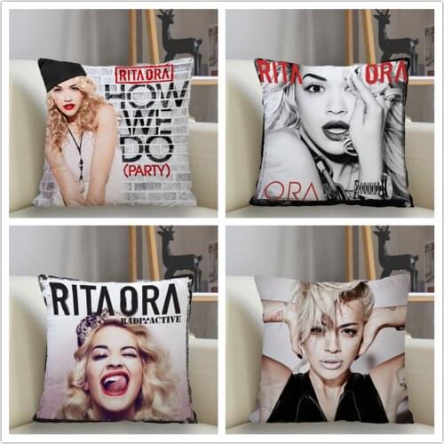 Musife Custom Rita Ora Pillowcase Home Decoration 45*45cm Zipper Square Pillowcase Throw Pillow Cover Drop Shipping