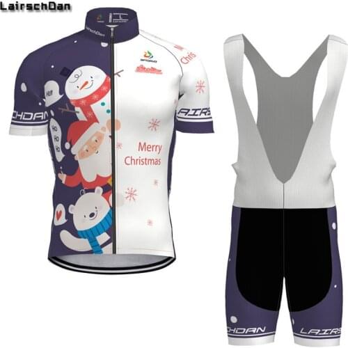 LairschDan Bike Wear Short Sleeve Cycling Jersey Set Merry Christmas Maillot Cyclisme Pro 2021 Men/Women Bicycle Cyclist Clothes