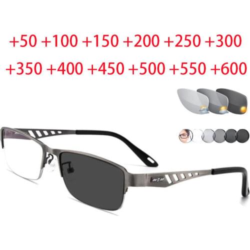 Mens Business Sun Transition Photochromic Reading Glasses Men Women Hyperopia diopters Presbyopia +0.25 +1.0 +1.5 +2.0 To +6.0