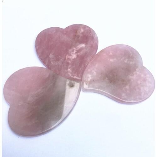 Natural quartz folk crafts rose crystals Flat coaster healing stones for home decoration