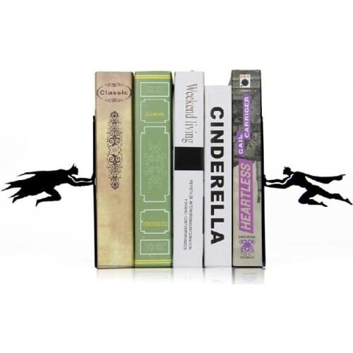 New Creative Simple Book School Students Book Stand Metal Bookends Iron Holder Desk Stands For School Stationery & Office Use