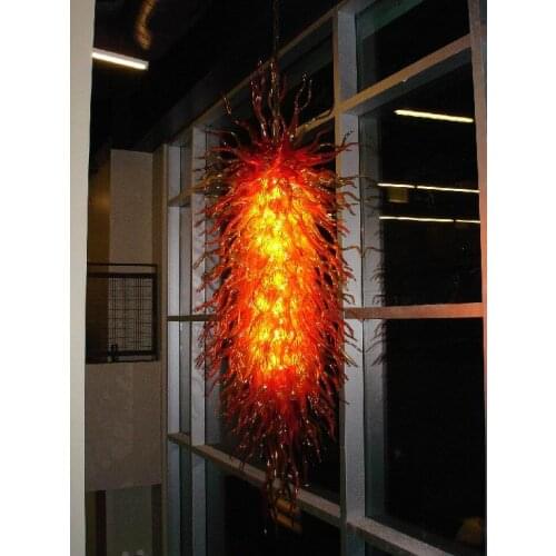 New 2016 CE/UL Contemporary Long Big Chandeliers LED Bulbs Beautiful Hand Blown Glass