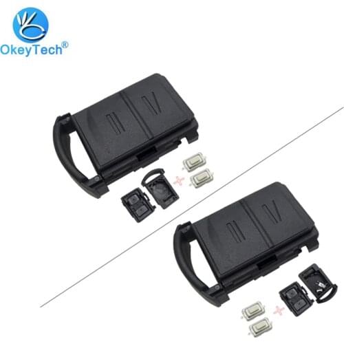 OkeyTech For Vauxhall Opel Corsa Agila Meriva Combo 2 Button Remote Car Key Shell Cover Case Fob & 2 Micro Switch Battery Holder