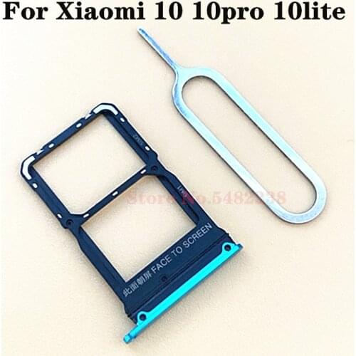 Original SIM Tray sim holder For Xiaomi 10 MI10 M10 10pro 10Lite Mi10pro MI10lite SD/SIM Reader Replacement parts