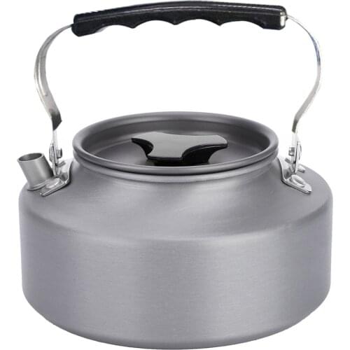Protable 1.1L Aluminum Teapot Camping Kettle Outdoor Coffee Kettle Camping Tableware Travel Tableware Picnic Set
