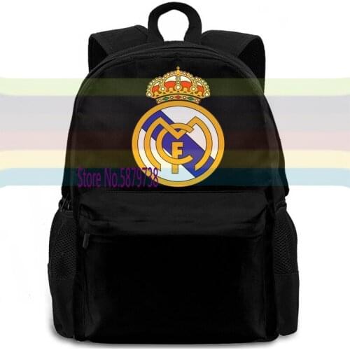 Real Madrid team backpack laptop travel school adult student