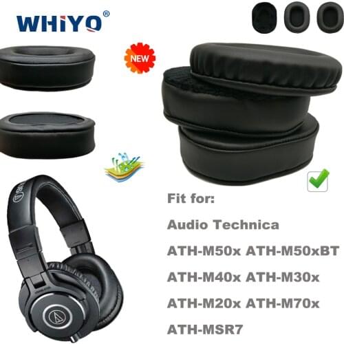 Replacement Ear Pads for Audio Technica ATH M50x M50xBT M40x M30x M20x M70x MSR7 Headset Parts Leather Velvet Earmuff Earphone
