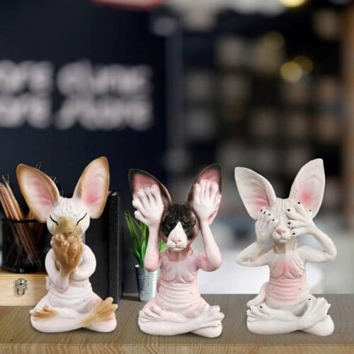 Sphinx Cat Whimsical Buddha Meditation Statue Home Decoration Art Sculptures Outdoor Garden Statues Figurines