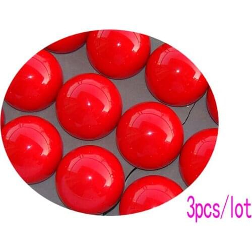 Xmlivet Free shipping 3pcs/lot 52.5mm Red Single ball Resin 2 1/16 inch Snooker Balls Hot Sale Billiards snooker accessories