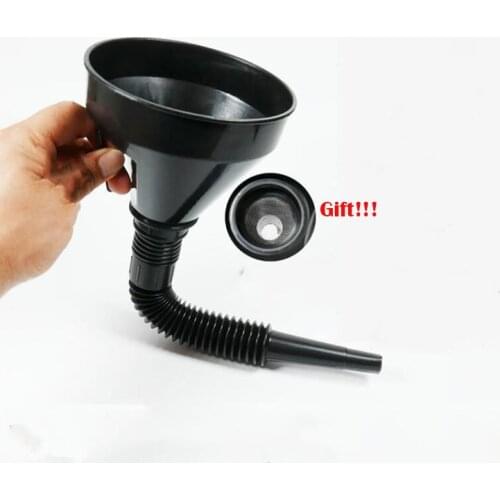 Large Refueling Funnel with Filter Mesh Plastic Flexible Funnel Can Spout for Car Vehicle Motorcycle Car Oil Fuel Gasoline Tool