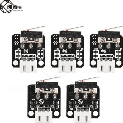 5PC/lot 3D Printer High Quality X/Y Axis Limit Switch 3Pin N/O N/C control easy to use Micro Switch For Ender-3 CR-10 3D Printer