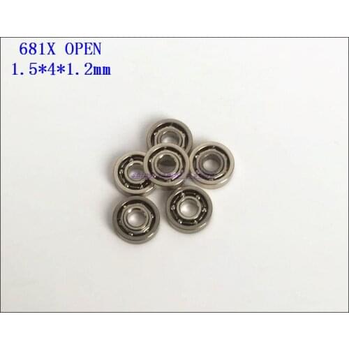 10pcs/Lot 681X OPEN 1.5x4x1.2mm Deep Groove Ball Bearing Mini Ball Bearing Miniature Bearing Brand New