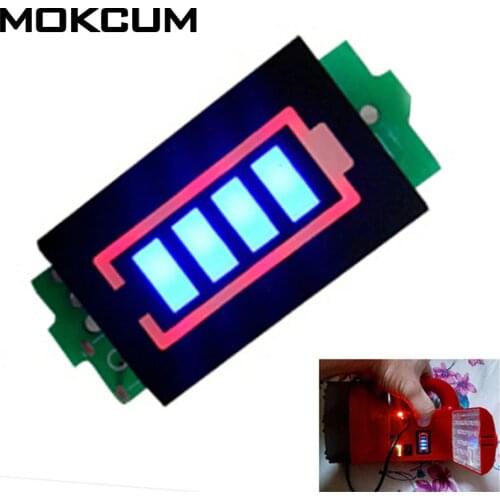1S Single 3.7V Lithium Battery Capacity Indicator Module 4.2V Blue Display Electric Vehicle Car Battery Power Tester Li-p Li-ion