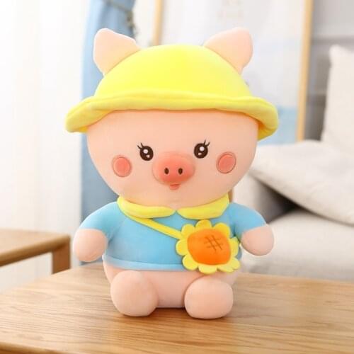 25/35cm Kawaii Pig Pillow Cartoon Cute Pink Pig Plush Toys Indoor Warm Winter Adult Girls Kids Birthday Gifts