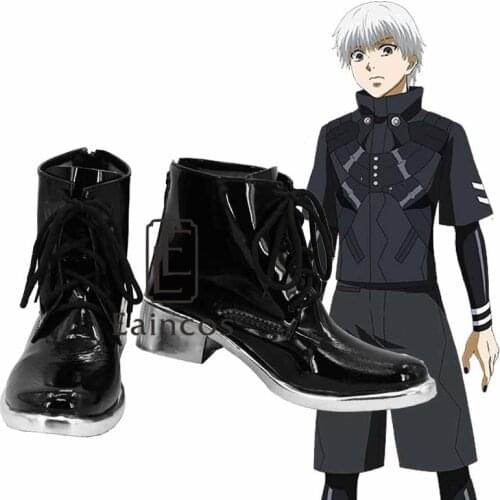 Anime Tokyo Ghoul Ken Kaneki Black Fighting Boots Cosplay Party Shoes Custom-made