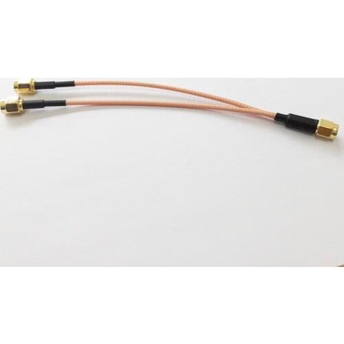 WIFI antenna cable SMA male to 2X SMA male plug Y type splitter pigtail adapter RG316 15cm for wireless