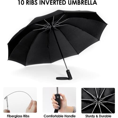 10 Ribs Automatic Folding Umbrella womens umbrella Luxury Big Windproof umbrella rain women