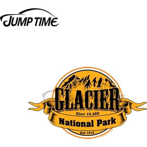 JumpTime 13 x 3.7cm Glacier National Park Montana Personality Car Stickers VAN Occlusion Scratch Deal Motorcycle Travel Graphics