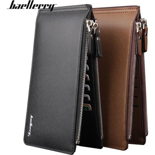 Baellerry Fashion Card Wallet For Credit Cards Pocket Male Phone Bank ID Business Men Card Holder Purse Slim Designer Wallets