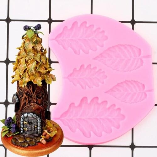 Blackberry Oak Leaves Cake Border Silicone Cake Decorating Tools Cupcake Topper Fondant Mould Candy Resin Clay Chocolate Molds