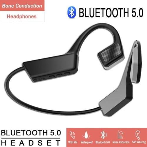 Newest Bone Conduction Bluetooth Headphones With Microphone v5.1 Open Ear Wireless Headsets For Sport Running