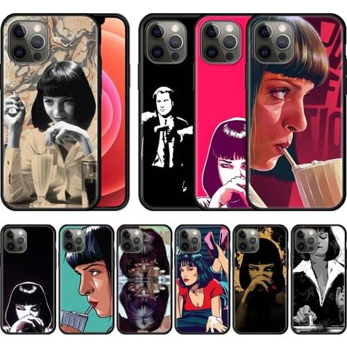 Mobile Case for Apple iPhone 11 12 Pro Max 7 8 Plus XR X XS SE 2020 6 6S Black Soft Ultrathin Phone Cover Pulp Fiction Movie