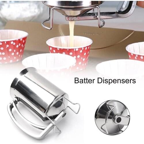 Stainless Steel Batter Pancake Ball Dispenser Cake Cupcake Dough Dispenser Funnel Household Takoyaki Machine Octopus Balls Maker