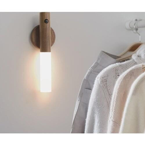 Home Wireless Magnetic Wall Hanging Corridor LED Light Auto Sensor Motion Detector Lamp Intelligent Sensor Night Light