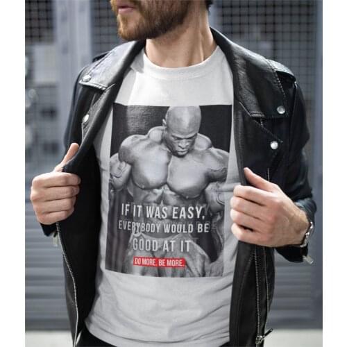 Ronnie Coleman T Shirts Bodybuilding Motivational T-Shirt Men Ronnie Coleman Gym Fit Fitness Vintage Tees Plus Size Clothing