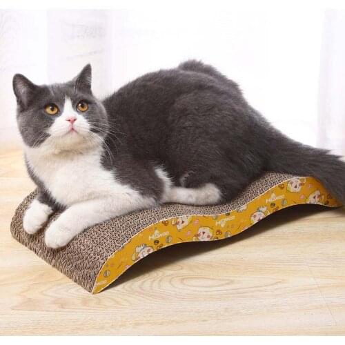 Cat Scratching Board Claw Grinder Corrugated Paper Kitten Catnip Wear-resistant Scratche Interactive Protect Pet Supplies