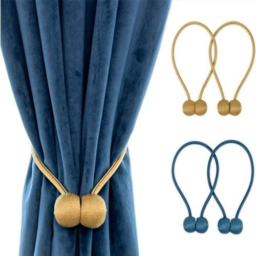 1Pcs Curtain Tieback Magnetic Storage Curtain Tie Rope Buckle Clip for Bedroom Living room Shower Window Decorative Accessorie