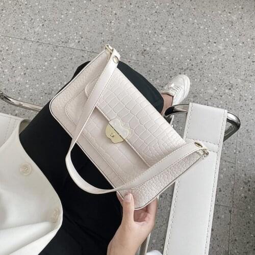 Small Stone Pattern PU Leather Crossbody Bags For Women 2020 Branded Shoulder Handbags Female Travel Handbag Designer Hand bag