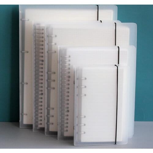PP Matte Transparent A4 B5 A5 4/6/9/20/26 Holes Loose-Leaf Notebook Case Inner Page Notebook Shell Office School Supplies
