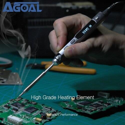 MINI TS100 Digital OLED Programable Interface DC5525 Soldering Iron Station Built-in STM32 Chip