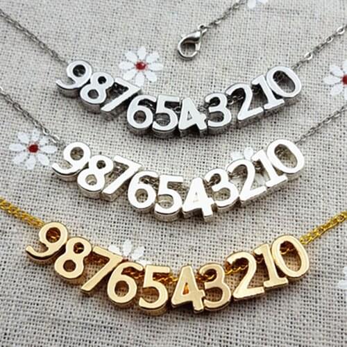 9mm gold color silver color alloy Fashion Jewelry Charms Lucky DIY Number Pendant 0-9 single Arabic numbersd metal charms bead
