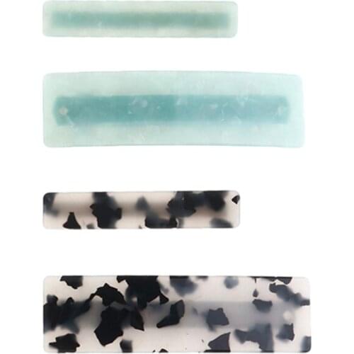 3pc 50% off new hot sale ins Geometric simple hairpin acetic acid Retro square hair clip