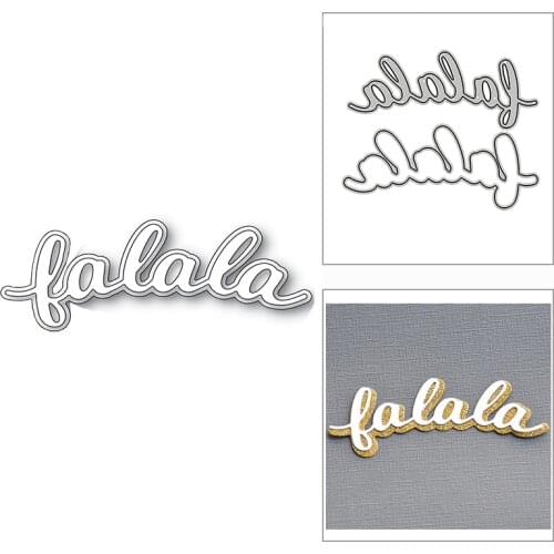 New Shadow Falala Word Script 2020 Metal Cutting Dies for DIY Scrapbooking Paper and Card Making Decor Embossing Craft No Stamps
