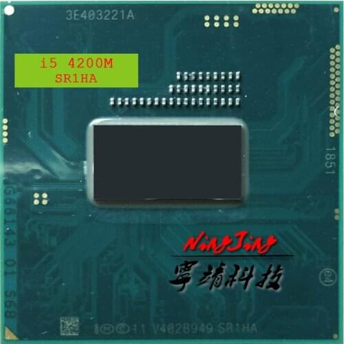 Intel Core i5-4200M i5 4200M SR1HA 2.5 GHz Dual-Core Quad-Thread CPU Processor 3M 37W Socket G3 / rPGA946B